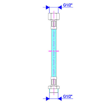 Slika Brinoks fleksibilno crevo 1/2-1/2 muško-žensko 250 mm