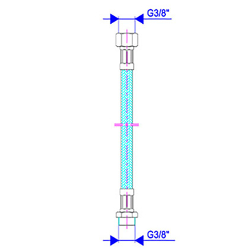 Slika Brinoks fleksibilno crevo 3/8-3/8 muško-žensko 250 mm