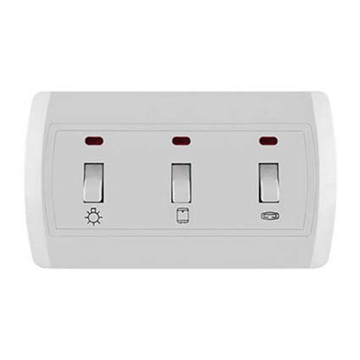 Horizontalni indikator za kupatilo Status bele boje sa montažnom kutijom