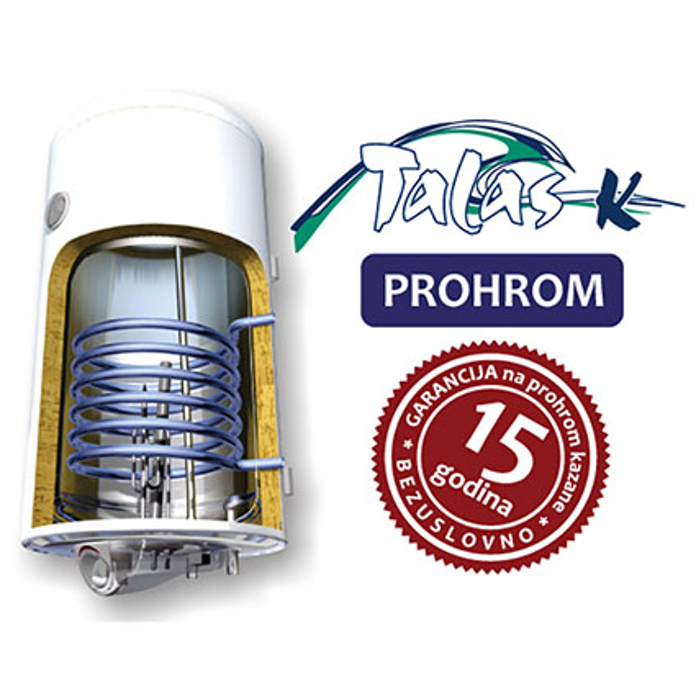 Slika Bojler ELIT TALAS X80K kombinovani INOX Ø450 80L desni