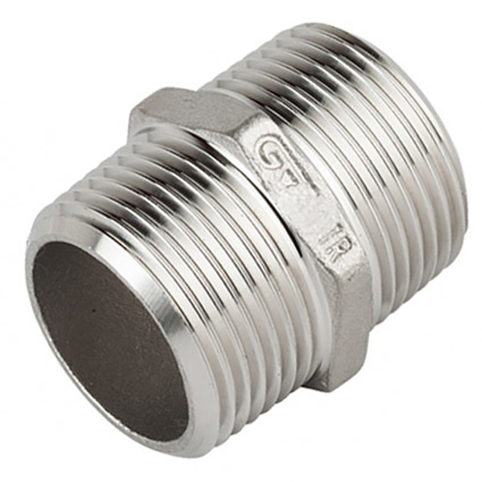 Slika Prohromski dupli nipli 1/2" INOX AISI 316