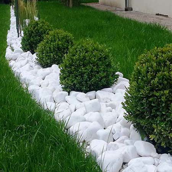 Slika Kamen OBLUTAK BELI precnik: 3.5- 7 cm  25 kg