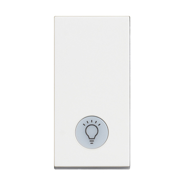 Slika Bticino Classia taster 1M 10A osvetljen LED 230V simbol sijalice beli RW4043