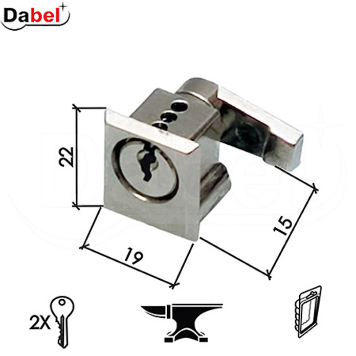 Slika Bravica za metalni orman DABEL 2112 Nikl 19/22/15 mm 2K DBP1 – 3398065