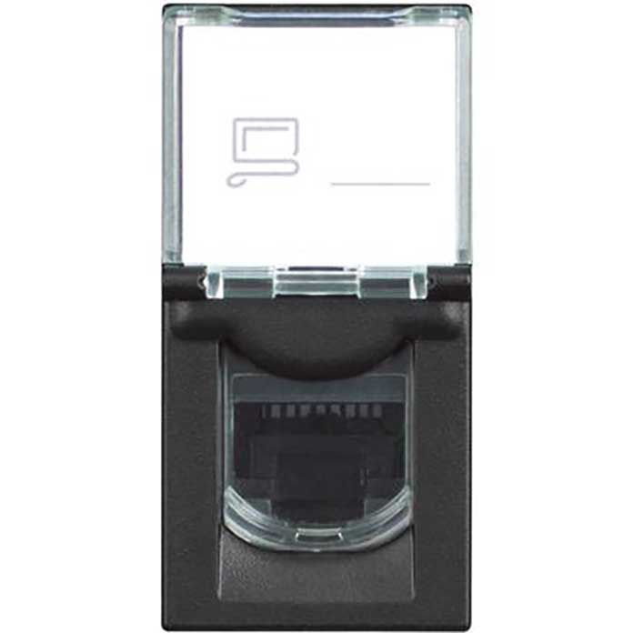 Slika Bticino Classia računarska utičnica RJ45 UTP Cat 6 1M crna RG4279C6E