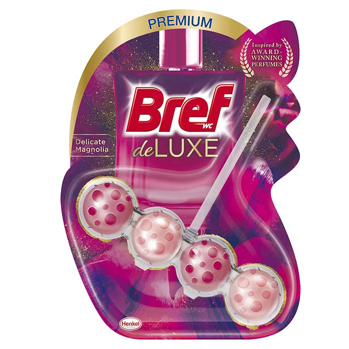 Bref WC kuglice Gel DeLuxe Delicate Magnolia 50 g za čistoću i luksuznu svežinu toaleta