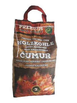 Picture of Ekološki ćumur Premium Grill 3 kg – tvrd drveni ćumur za roštilj, suv i prosejan