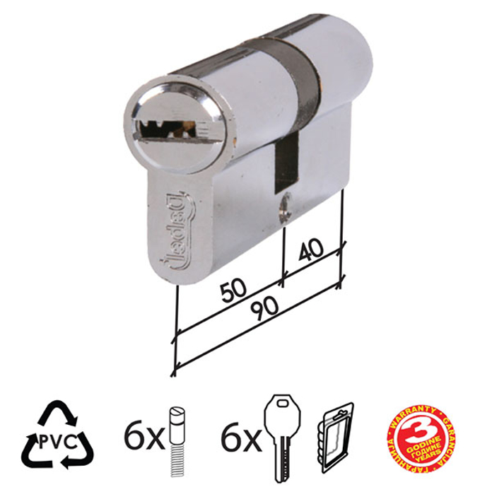 Slika Cilindar brave DABEL CL2040 Hr 90 mm (40-50) 6K DBP1 – 0106185