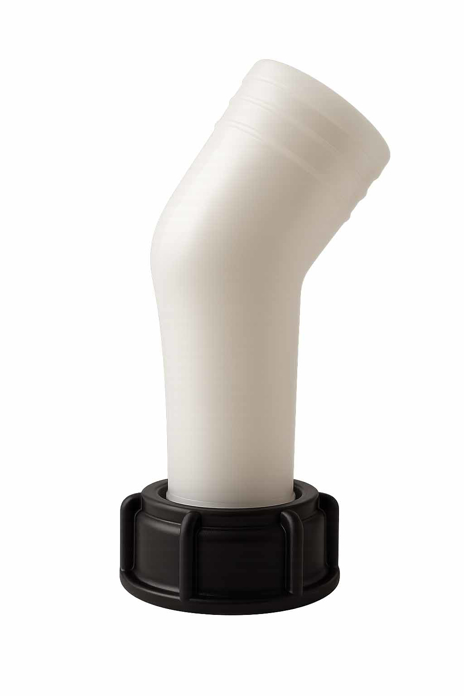 Slika Lula za cisternu sa S60x6 navojem – bela, zakrivljena