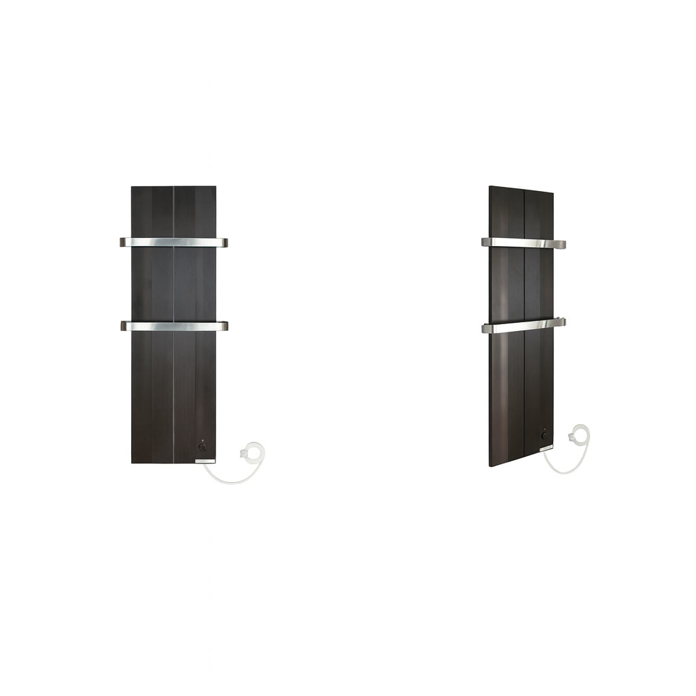 Slika CINI Finesa kupatilski električni radijator 404x1000 MONO crni sa hrom prečkom