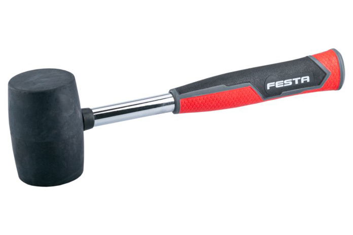 Slika Čekić gumeni crni 55 mm sa ručicom 28 cm / 19255