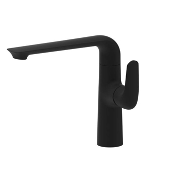 Mat crna baterija za sudoperu Minotti Stela 2419 sa pljosnatom lulom