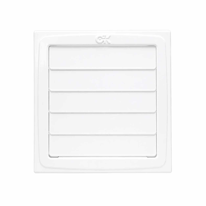 Gravitaciona ventilaciona rešetka 150x150 bela za spoljašnju montažu i ventilaciju