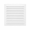 Bela ventilaciona rešetka 150x150 mm sa lamelama za ventilacione otvore i zidnu montažu