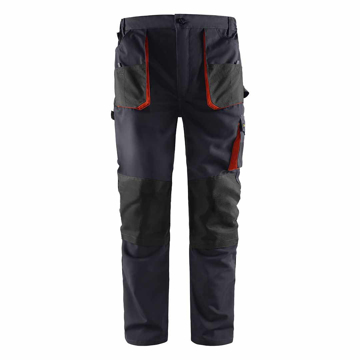 Tamno sive radne pantalone BAU S PRO  sa više džepova i ojačanjima na kolenima
