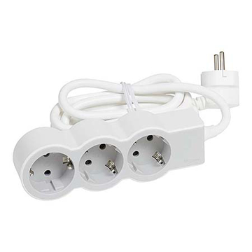 Slika Produžni kabl STD sa 3 utičnice 3×2P+E 3 m beli Legrand 694559