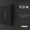Slika BTicino Living Now maska 1M crna simbol ventilatora KG01RN